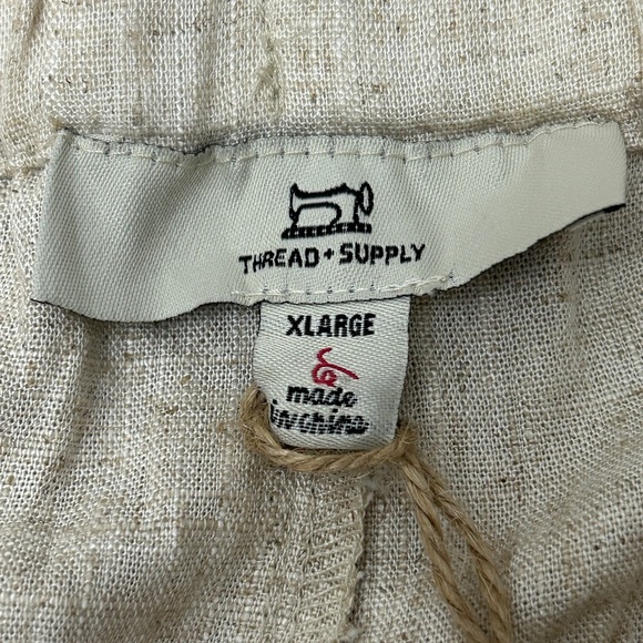 Thread + Supply Cream Paperbag Waist Wide Leg Pant XL - Picture 6 of 9